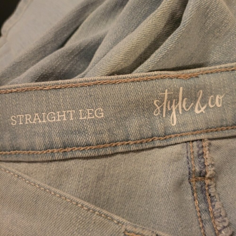 Style & Co. Straight Leg High Waist Jeans - Picture 3 of 3